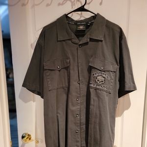 NWT Harley Davidson Garage Willie G Skull Shirt XL